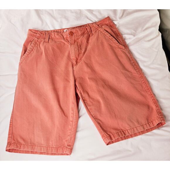 Plugg Other - Plugg EUC Chino shorts 32 orange salmon coral 11 inch inseam flat front